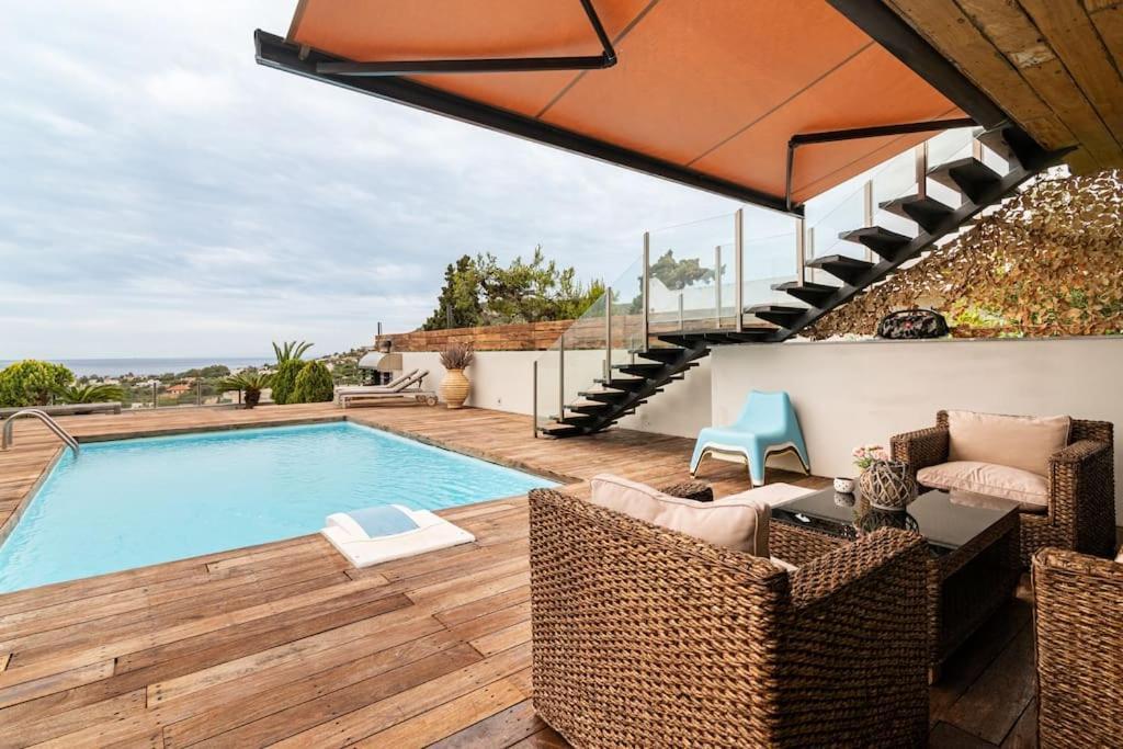 Magnificent, Deluxe Villa, Lagonisi, Athens Riviera Agios Nikolaos  Bagian luar foto
